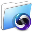 Aqua Smooth Folder Themes Icon 128x128 png